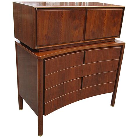 walnut gentleman s chest on chest by edmond spence for sale at 1stdibs