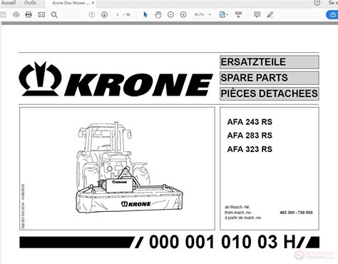 krone disc mower afa parts manual auto repair manual forum heavy equipment