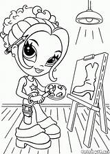 Coloring Pages Girl Frank Lisa Printable Kids Coloring4free Print Adults Girls Painting Draws Colorkid Glamour Popular sketch template
