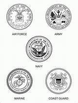 Military Pages Coloring Symbols Emblems Clipart Colouring Force Air Library Templates Popular Template sketch template