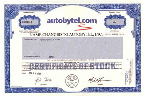 autobytelcom incorporated scripophilycom collect stocks  bonds  stock certificates
