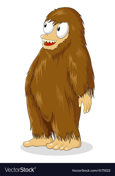 Bigfoot Cartoon Royalty Free Vector Image Vectorstock