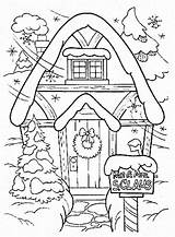 Coloring Christmas House Pages Gingerbread Santa Amazing Whoville Colouring Houses Sheets Printable Netart Claus Kids Size Book Print Mister Missus sketch template