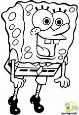 Esponja Spongebob Leponge Pintar Kleurplaten Squarepants Nickelodeon sketch template