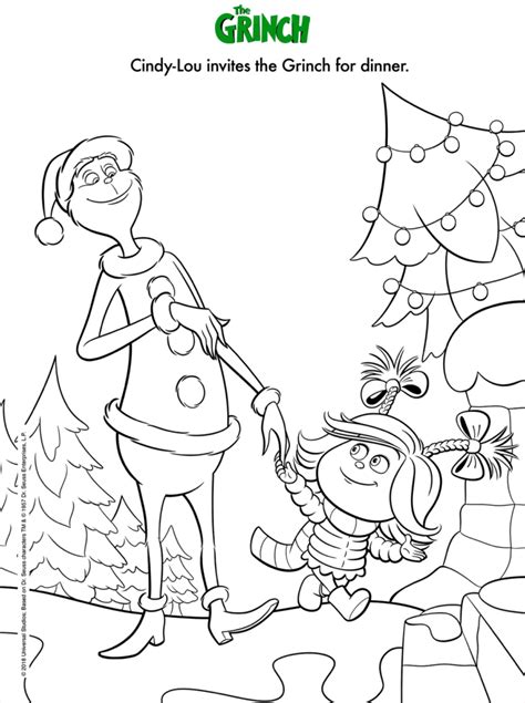 grinch stole christmas coloring pages printable