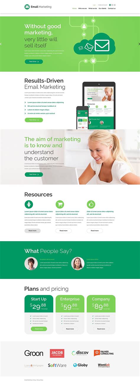marketing agency website template