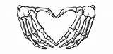 Skeleton Hand Hands Drawing Clipart Heart Making Clipground Webstockreview Vhv sketch template