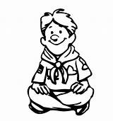 Scout Scouting Boy Coloring Pages sketch template