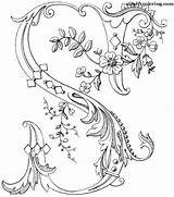 Embroidery Illuminated Buchstaben Flowered Monogramme Bordar Usual Maths Accented Families Schöne Schrift sketch template