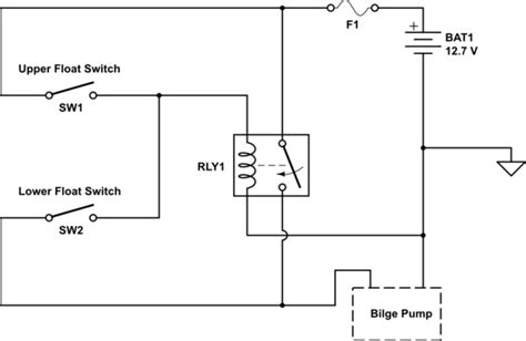 relay dual float switches   boats bilge pump electrical engineering stack exchange