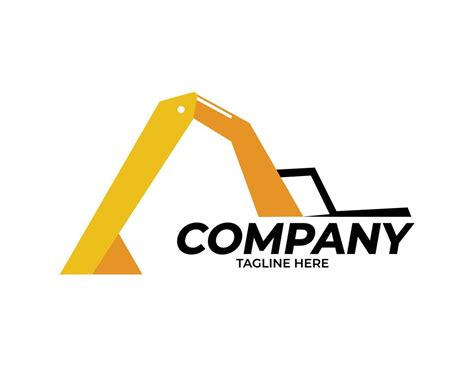 excavator heavy equipment logo  construction  property business  vector art  vecteezy