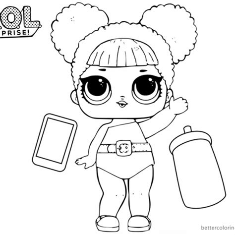 lol doll queen bee coloring pages thekidsworksheet