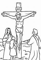 Jesus Coloring Died Cross Pages Getcolorings sketch template