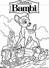 Bambi Coloring Pages Disney Printable Print Color Book sketch template
