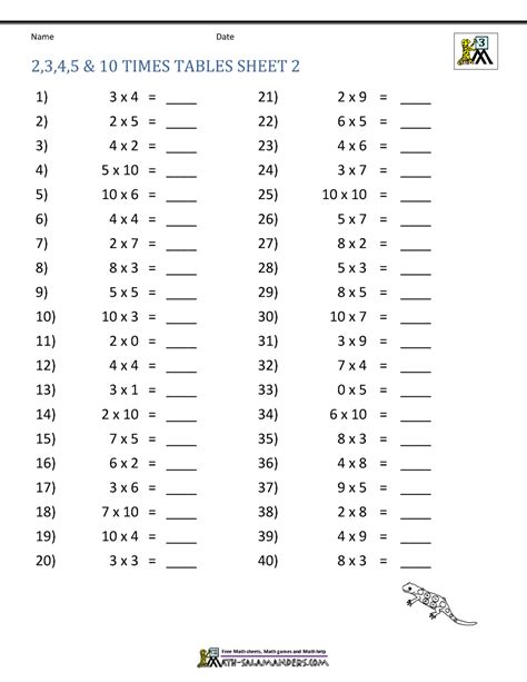 times table worksheets  print  times table worksheet  times