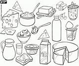 Dairy Coloring Pages Collection Milk Printable Yogurt sketch template