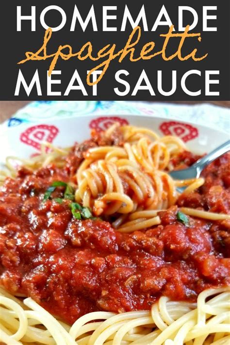 Homemade Spaghetti With Meat Sauce Recipe Spaghetti