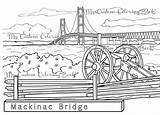 Bridge Mackinac Coloring Peninsula Clipart Pages Michigan Celebrate Symbol Favorite Color Beautiful Designlooter Suspension Clipground Visit 25kb 410px sketch template