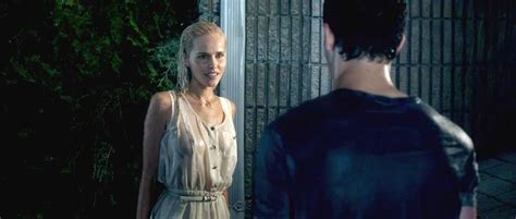 isabel lucas wet nipples in see through dress in sex scene from careful what you wish for