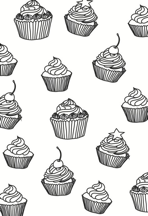 images  cupcake colouring  pinterest coloring