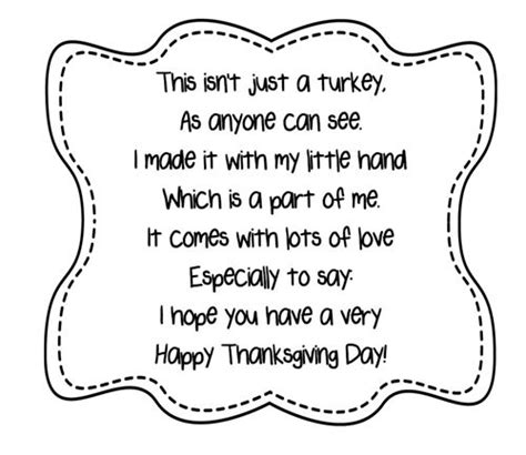 thanksgiving turkey handprint poem blank template  preschool