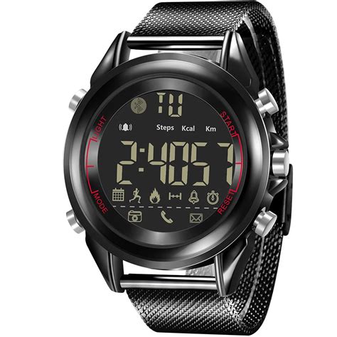 smart  men bluetooth pedometer stopwatch waterproof digital led electronics sport watches