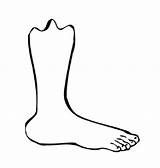 Foot Coloring Clipart Human Pages Clip Cliparts Library Clipground sketch template