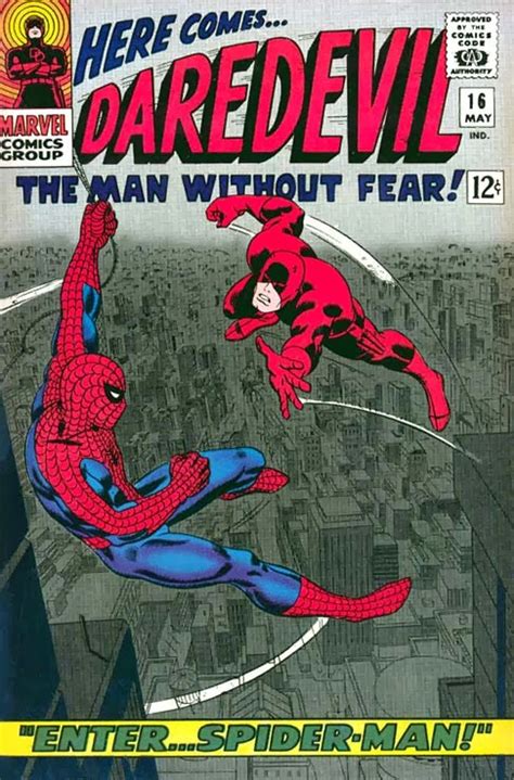 Comic Book Fan And Lover Combates ClÁsicos Daredevil Vs Spider Man