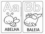 Alfabeto Colorir Ilustrado Desenhos Crianças Alfabetização Livro Escrita Danieducar sketch template