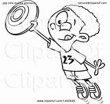 Frisbee Cartoon Catching Boy Illustration Toonaday Clipart Lineart Royalty Drawing Vector Clip Getdrawings sketch template