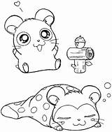 Coloring Cute Hamtaro Hamster Pages Hamsters Cartoon Sleeping Kids Printable Colouring Cat Books Girls Snake Visit Popular Adult Zhu sketch template