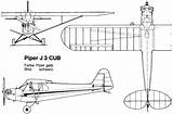 J3 Cub Rc Pa18 Bauplan Zeichnung Dreiseitenansicht Experimental 10ª Aula Airplanes Pery Leme Aviones 3v sketch template