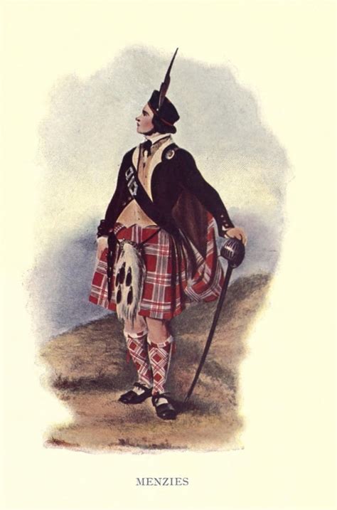 highland clans  scotland  menzies poster print  robert  mcian