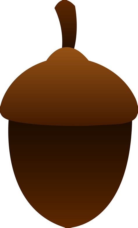 simple brown acorn  clip art