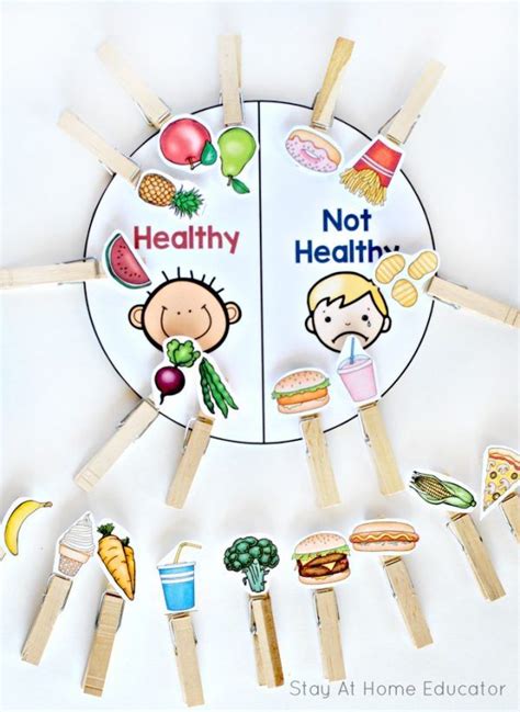 printable food  nutrition activities  preschoolers healthy