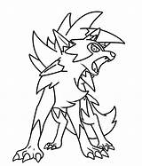 Lycanroc Coloring Dusk sketch template