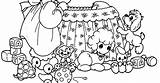 Crib Baby Coloring sketch template
