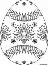 Coloring Egg Flower Pattern Easter Pages Printable sketch template
