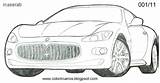Maserati Car Template Sketch Coloring sketch template
