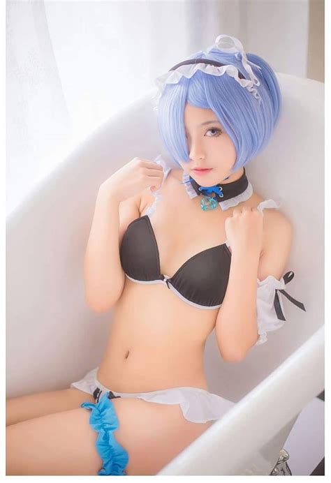 news cosplay rem and ram frilly bikini cosplay explosively moe