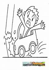 Car Accident Coloring Pages Crash Draw Getcolorings Color Other Mph sketch template