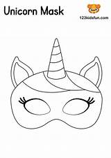 Mask Masks Masquerade Maske Einhorn Masken Carnaval Pages Ausdrucken Faschingsmasken Kindergeburtstag Mardi Gras 123kidsfun Maschera Fasching Vorlagen Karnevalsmasken Tiermasken Unicorno sketch template