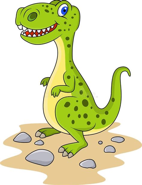 dinosaur cartoon stock vector illustration  dino hurry