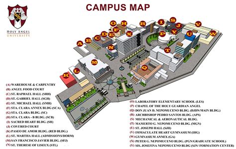 campus map holy angel university