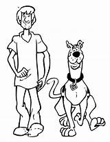 Coloring Scooby Doo Pages Shaggy Printable Popular sketch template