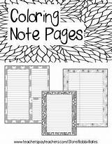 Coloring Note Pages Teacherspayteachers Listen While Fun Work These Color So sketch template
