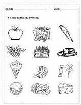 Food Healthy Worksheet Unhealthy Vs Worksheets Preschool Rainbow Eat Kids Worksheeto Pages Via Coloring sketch template