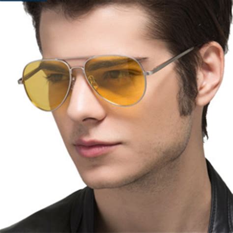 comfortable night vision glasses driving yellow lens classic anti glare
