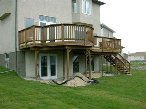 multi level wooden deck  walkout basement design ideas httpwww house house design
