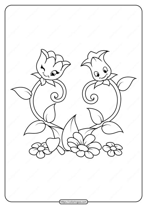 printable flowers  coloring pages